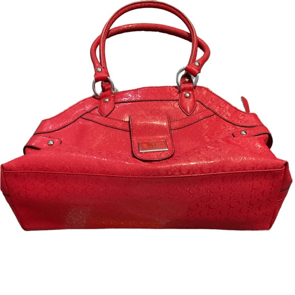 Guess red Ella Cruz rosy satchel EUC - Picture 3 of 7